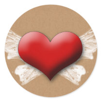 Heart with Wings stickers by Sara_Lynn_Roze Heart with Wings stickers