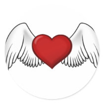 Heart with Wings stickers by original_designs Heart with Wings stickers