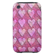 Heart Wrapping Paper Tough iPhone 3 Case