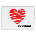 Heart xxxxooo cards