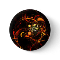 Heartbeat Abstract Art Button (round)