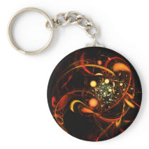 Heartbeat Abstract Art Keychain