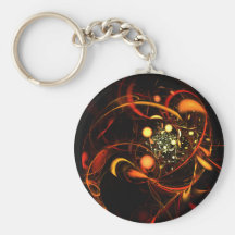 Heartbeat Abstract Art Keychain
