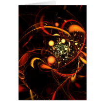 Heartbeat Abstract Art Note Card