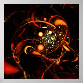 Heartbeat Abstract Art Print print