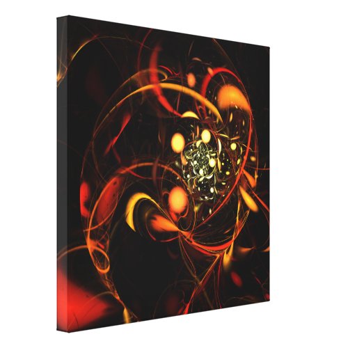 Heartbeat Abstract Art Wrapped Canvas Print wrappedcanvas