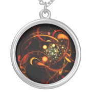 Heartbeat Abstract Silver Necklace necklace