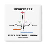 Heartbeat Is My Internal Music (ECG/EKG) Magnet