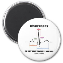 Heartbeat Is My Internal Music (ECG/EKG) Refrigerator Magnet