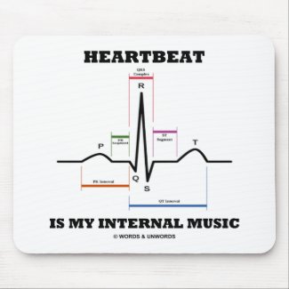 Heartbeat Is My Internal Music (ECG/EKG) Mousepad