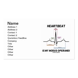 Heartbeat Is My Modus Operandi (ECG / EKG) Business Card Template