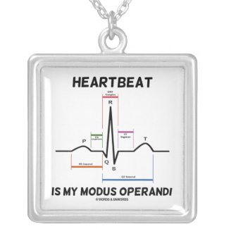 Heartbeat Is My Modus Operandi (ECG/EKG) Custom Jewelry