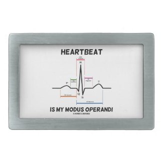 Heartbeat Is My Modus Operandi (Electrocardiogram) Belt Buckle