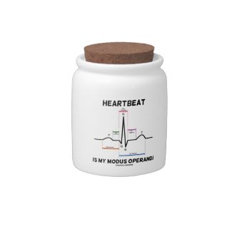 Heartbeat Is My Modus Operandi (Electrocardiogram) Candy Dish