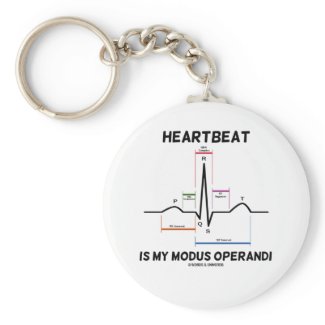 Heartbeat Is My Modus Operandi (Electrocardiogram) keychain