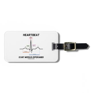 Heartbeat Is My Modus Operandi (Electrocardiogram) Tags For Luggage