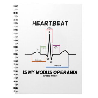 Heartbeat Is My Modus Operandi (Electrocardiogram) Spiral Note Book
