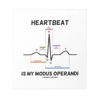 Heartbeat Is My Modus Operandi (Electrocardiogram) Memo Pads