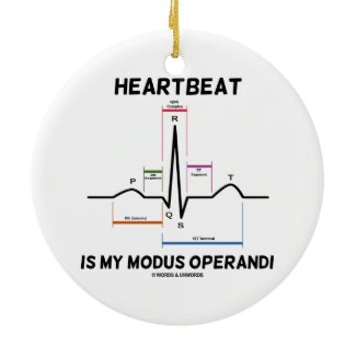 Heartbeat Is My Modus Operandi (Electrocardiogram) Christmas Tree Ornament