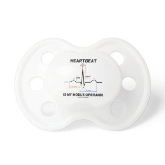 Heartbeat Is My Modus Operandi (Electrocardiogram) Pacifier