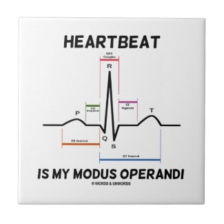 Heartbeat Is My Modus Operandi (Electrocardiogram) Tiles