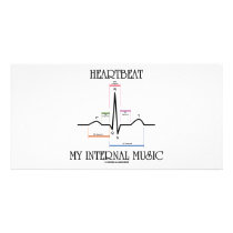 Heartbeat My Internal Music (ECG/EKG Heartbeat) Photo Greeting Card