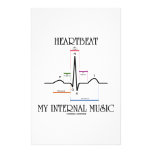 Heartbeat My Internal Music (ECG/EKG Heartbeat) Stationery