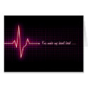 Heartbeat Pulse Geek Love card card