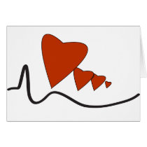 Heartbeats  - Greeting Card, Blank, Wide