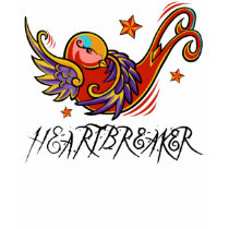 Heartbreaker Swallow Tattoo Bird t-shirts