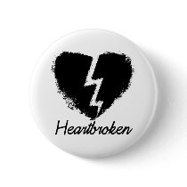 Heartbroken Anti Valentine's Day buttons by koncepts Heartbroken Anti Valentine's Day buttons