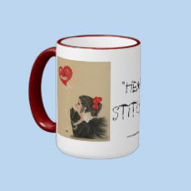 Heartbroken little sad cartoon girl Mug mugs