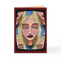 Heartbroken & Sad - greeting card for women by folkartblonde Heartbroken & Sad - greeting card for women