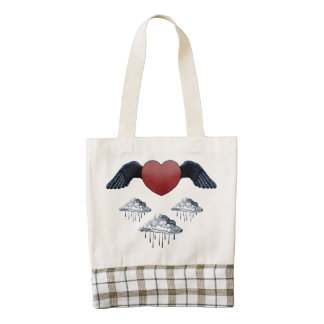 Hearted ligero y sobre él todo bolsa tote zazzle HEART