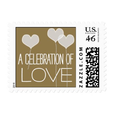Heartfelt - A Celebration of Love - Gold Postage Stamp
