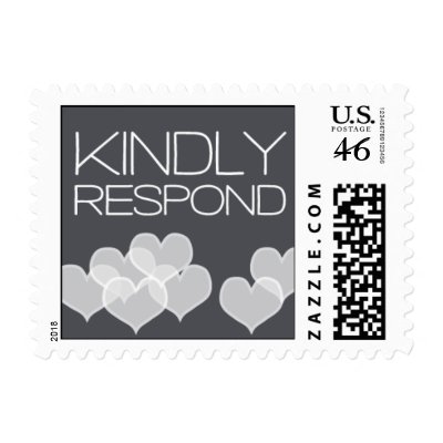 Heartfelt - Kindly Respond - Gray Postage