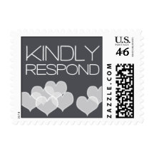 Heartfelt - Kindly Respond - Gray Postage