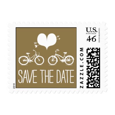 Heartfelt - Save the Date - Gold Postage Stamps