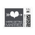 Heartfelt - We're Getting Married - Gray Postage