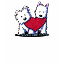 Heartfelt Westie Duo Dark LS Shirt