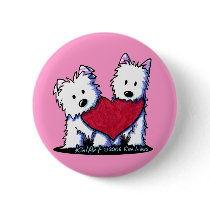 Heartfelt Westies Button buttons