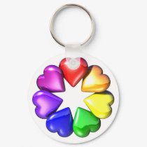 HeartFlower keychains by wolfmama HeartFlower keychains