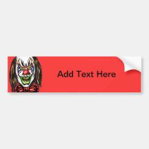 Heartless Evil Clown Bumper Stickers