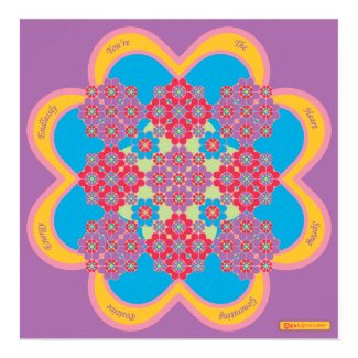 HeartMandala with HeartSpring Poem print