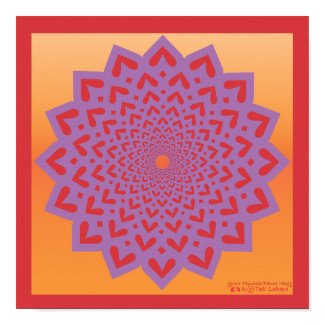 HeartPetal Tunnel Mandala print