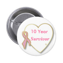 HeartPin-10 yr, Breast Cancer Survivor Pin