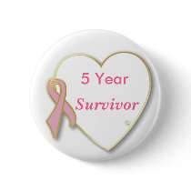 HeartPin-5 Year  Survivor buttons