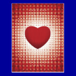 Hearts1314 red white heart shapes love sweetheart postcards