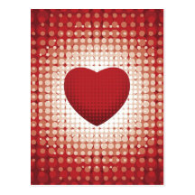 Hearts1314 red white heart shapes love sweetheart postcards