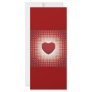 Hearts1314 red white heart shapes love sweetheart customized rack card
